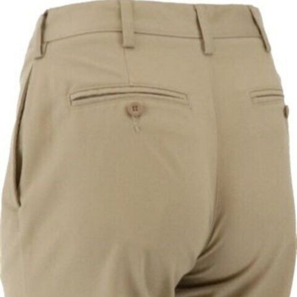 NWT LANDS' END YOUNG MEN'S SOLID PLAIN FRONT CHINO PANTS KHAKI 27X32 - Picture 4 of 8